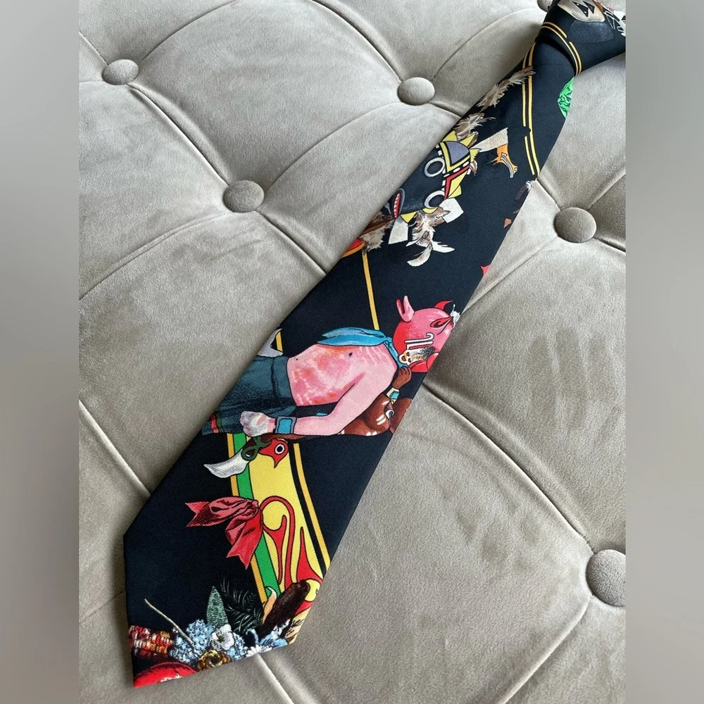 Rare Hermes Kachinas Men's Tie - Picture 1 of 3
